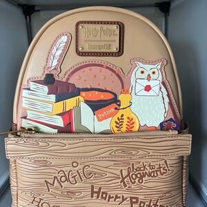 Loungefly Harry Potter Tan Backpack. NEW with tags